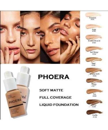 Oil Control Matte Foundation 30ml - Full Coverage Long Lasting Makeup for Women & Girls - Smooth Finish Concealer - 101 Porcelain 30.00 ml - Buy Online on GoSupps.com