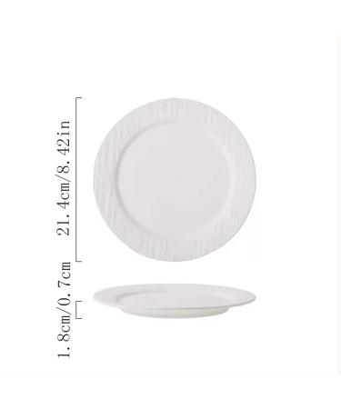 Serving Plates Steak Plate Western Food Chinese Plate Household White Plate Simple Plate Breakfast Dessert Flat Plate Restaurant Kitchen Plate for Appetizer Dinner and Desserts (Color : White Siz Small White - Buy Online on GoSupps.com