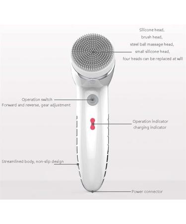 ZQQZEZ Electric Facial Cleansing Brush USB Rechargeable Waterproof Face Brush with 4 Brush Heads Spin Face Brush Set for Deep Cleansing Removing Blackheads Exfoliating (Color : Gold) - Buy Online on GoSupps.com