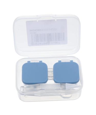 Healvian Travel Container Box Glasses Case Contact Lens Container Accompanying Box Travel Automatic Storage Holder Blue 5.5X2.5X2cm