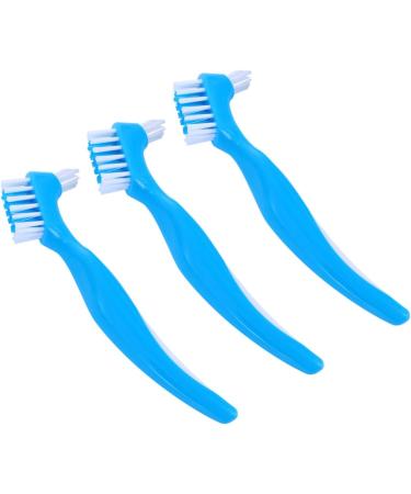 Mobestech Double-Sided Toothbrush Cleaning Tool for False Teeth 9 Piece Retainer Set | Effective Denture Care in Blue - Buy Online on GoSupps.com
