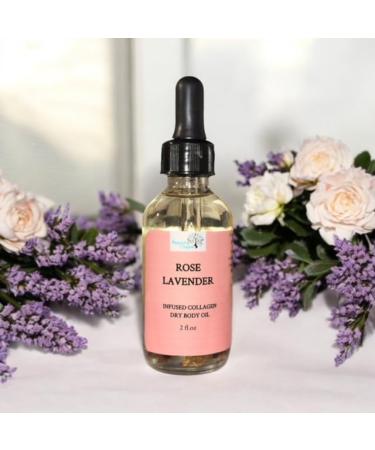 Lavender & Rose Body Oil - Deep Hydration for Radiant Skin Soothing Aroma Perfect for All Skins - 2oz - Buy Online on GoSupps.com
