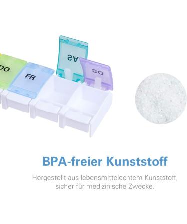 BUG HULL 7-Day Pill Box with 7 Compartments Easy to Open Rainbow Design | International Shipping Available - Buy Online on GoSupps.com