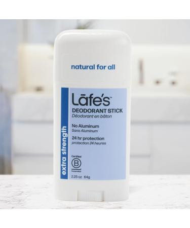 Lafe's Natural Deodorant | 2.25oz Aluminum Free Natural Deodorant Stick for Women & Men | Paraben Free & Baking Soda Free with 24-Hour Protection (Extra Strength 2.25 Ounce) - Buy Online on GoSupps.com