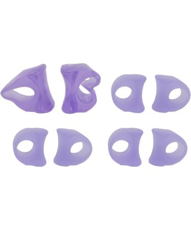 Miskall Toe Separators - 4 Pairs Silicone Bunion Corrector for Hallux Valgus & Overlapping Toes - Purple - Buy Online on GoSupps.com
