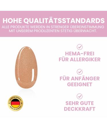Jezz it! Premium UV Nail Polish - Glossy Nude for Allergy Sufferers | Long-lasting Gel UV & LED Compatible - Made in Germany - Buy Online on GoSupps.com