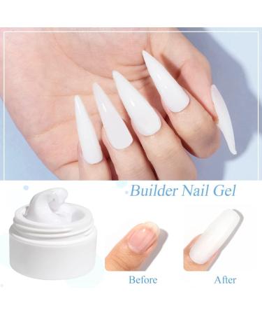 MIZHSE White Non-Stick Builder Gel for DIY Nail Extensions - Lamp Cure Required - Buy Online on GoSupps.com