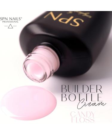 SPN Nails Professional Candy Floss Builder Bottle Cream Gel Nail Polish 10ml- Builder Gels for Nails Extension - Creamy Milky Very Light Pink Shade - Salon-Lasting Manicure LED/UV Lamp Curable - Buy Online on GoSupps.com