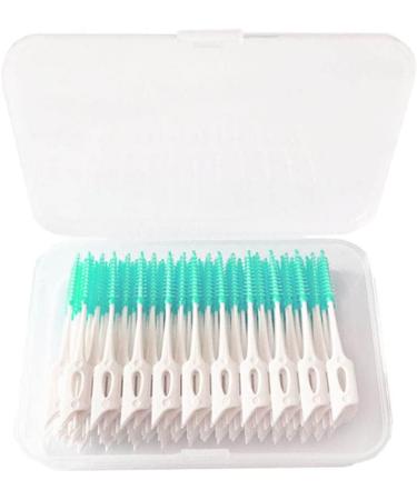 CUTICATE Lot 160 Silicone Dental Floss Interdental Brush Toothpick Cleaner - Green 8.5 cm | Essential Oral Care Tool for Effective Gum Health - Buy Online on GoSupps.com