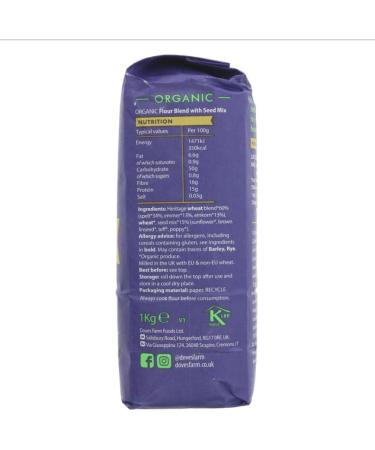 Doves Farm | Organic Heritage Seeded Bread Flour 1kg | Organic Flour Blend with Seed Mix | bread flour and seeds makes delicious and flavourful bread. - Buy Online on GoSupps.com