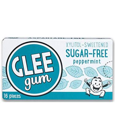 Glee Gum Sugar-Free Peppermint, 1-Ounce (Pack of 12)