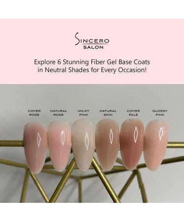 Sincero Salon - Milky Pink Gel Nail Polish Base Coat 6ml - Extra Strong Nail Strengthener For Damaged Nails - Gel Base Coat - Nail Varnish - Gel Polish Nail Art - LED UV Gel Nail Polish - Buy Online on GoSupps.com