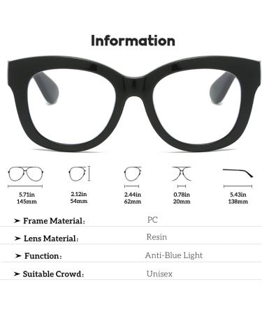 Zukky Oversized Reading Glasses for Women & Men - Blue Light Blocking Spring Hinges AM49 Black Size 3.50x - International Shipping Available - Buy Online on GoSupps.com
