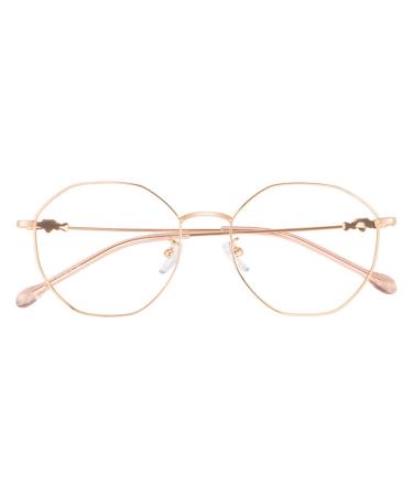 Metal Reading Glasses for Women Modern Anti Blue Light Computer Reader (Color : Gold Size : 1.5+) 1.5+ Gold