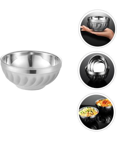 OUNONA 6 Pcs Bowl Decanter Coin Purse Housewarming Gifts Butter Dish with Lid Mini Bunny Figurines Pasta Salad Plates Jelly Scraper Korean Utensils Double Stainless Steel Food Tableware Silverx2pcs 19.5X19.5X8CMx2pcs - Buy Online on GoSupps.com