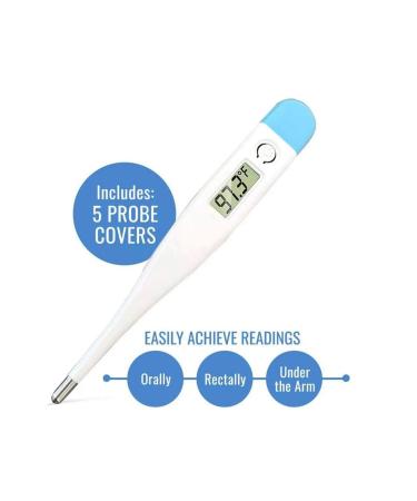 Noondl Oral Thermometer - Palm Size, Accurate Digital Display, Clinically Proven Accuracy - Buy Online on GoSupps.com