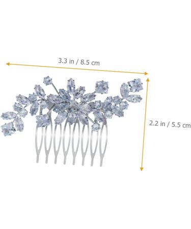 Ipetboom Hair Comb Bride Rhinestone Barrette Accessory Bridal Head Wedding - Buy Online on GoSupps.com