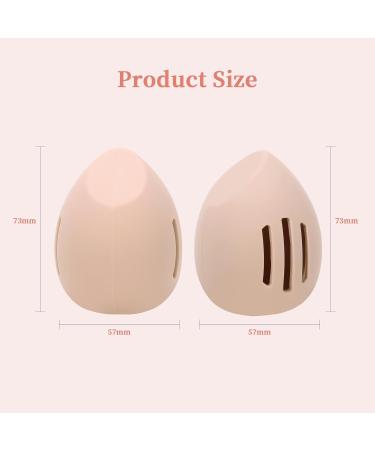 Buy Double-Sided Vented Silicone Makeup Sponge Holder | Travel-Friendly Beauty Blender Organizer | Fits All Sponges (White Pink Khaki - Buy Online on GoSupps.com