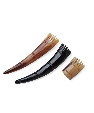 Marmerdo Head Massager - Scalp Care & Hair Massage Device | Black Horn Massage Comb for Cleaning & Relaxation | 7x3cm - Buy Online on GoSupps.com