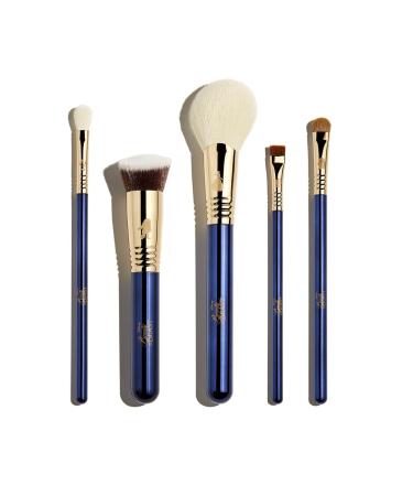 Sigma Beauty Makeup Brush Set Limited-Edition Disney s Beauty and the Beast Makeup Brushes Set with Premium Fibers and Durable Handles for Face & Eyes Includes 5 Blue Makeup Brushes & Beauty Bag Beauty and the Beast Brush Set