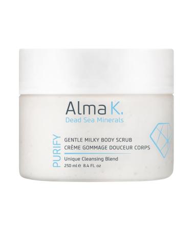 Alma K Gentle Milky Body Scrub - Exfoliating Body Scrub - Body Exfoliator - Shower Scrub with Shea Butter - Exfoliating Scrub for Women - 8.4 oz