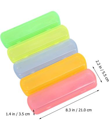 Alipis Travel Toothbrush Set - 5 PCS Toothbrush & Toothpaste Holder Case (21X5.5cm) - Perfect for International Travel - Buy Online on GoSupps.com