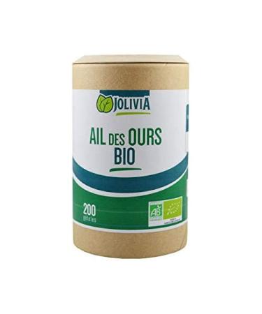 Organic Bear Garlic - 200 Vegetable Capsules of 250 mg | Capsule Size | Food Supplement | Vegan | Made in France