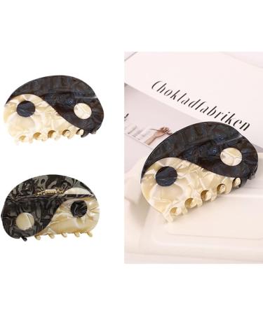 Acetate Hair Claw French Design Slip Hair Clip Semicircle Hair Barrettes Retro Ponytail Decor Fashion Hair Props Acetate 1# - Buy Online on GoSupps.com