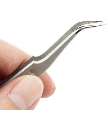 New JF-602 High-strength Curved Tip Tweezers(Silver) Xiecutecat - Buy Online on GoSupps.com