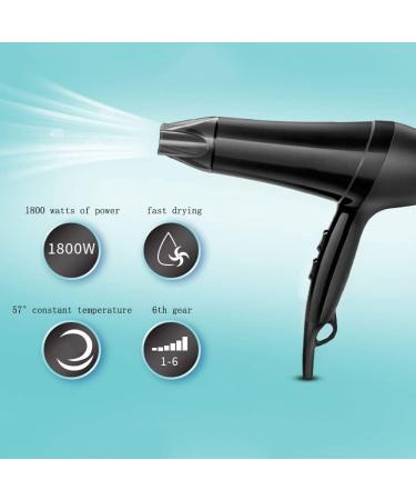 1800W Professional Hair Dryer Fast Hairdryer Salon Lightweight Hairdryer Sets for Women Blow Dryer 2 Speed 3 Heat Setting withConcentrator Nozzle Constant Temperature Hair Care for Home Small Gift - Buy Online on GoSupps.com