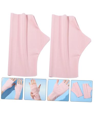 Beaupretty 3 Pairs Ice Silk Nail Gloves UV protective sleeves glove nail art fingerless gloves anti gloves nail building gel UV gloves for manicure Nylon ultra violet light comfortable Miss - Buy Online on GoSupps.com
