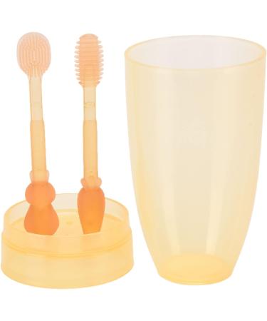Toddler Toothbrush Set - Soft Bristles Cartoon Design Liquid Silicone for 0-3 Years | International Shipping - Buy Online on GoSupps.com