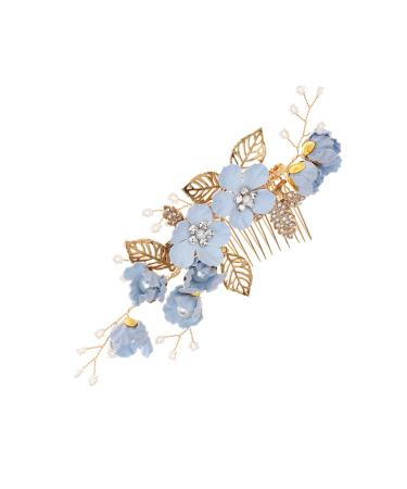 Didiseaon Rhinestone Hair Comb Pearl Headpiece Wedding Crystal Hair Comb Rhinestone Headpiece Bridal Headpiece Hair Side Combs Pearl Tiara Rhinestones Bride Accessories