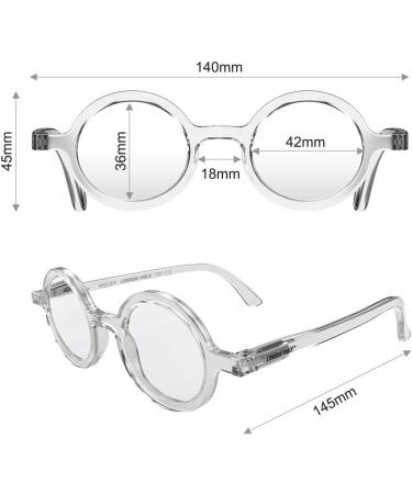 LONDON MOLE Round Reading Glasses 2.5x | Stylish Moley Eyewear for Men, Women, Unisex - Buy Online on GoSupps.com