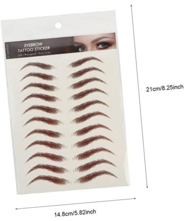 FOMIYES 54 Sheets Waterproof Eyebrow Stickers Waterproof Stickers Makeup Brow Sticker Temporary Brow Tattoos - Buy Online on GoSupps.com