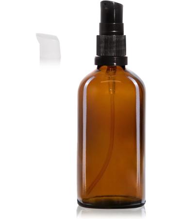 OPUTEC 10 x 100ml Travel Pump Bottles - Brown Plastic Mini Cream Dispenser with 10 Labels for Easy Filling | Ideal for Lotions & Travel  - Buy Online on GoSupps.com