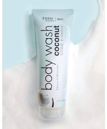 EDEN BodyWorks Coconut Shea Body Wash | 8 oz | Gently Cleanse & Moisturize Skin - Refreshing Scent | Shop Internationally - Buy Online on GoSupps.com