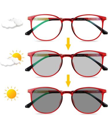 Riccie Phototropic Women's Reading Glasses - UV400 1.56 Aspherical Lens +0.5 to +3.0 Dioptria for Outdoor Use - Buy Online on GoSupps.com