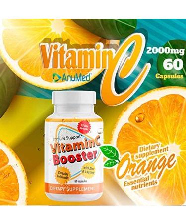 Immune System Booster | Vitamin C 2000mg, Zinc 500mg, L-Lysine & Bioflavonoids | Antioxidant-Rich Formula (60 Capsules) | Gluten-Free, Non-GMO, Vegan | 2 Month Supply - Buy Online on GoSupps.com