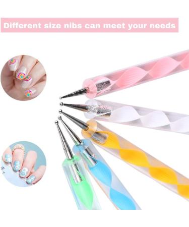 5PCS Nail Dotting Pen Set for Marbleizing, Painting, and Manicure - Multi-Colored - Buy Online on GoSupps.com