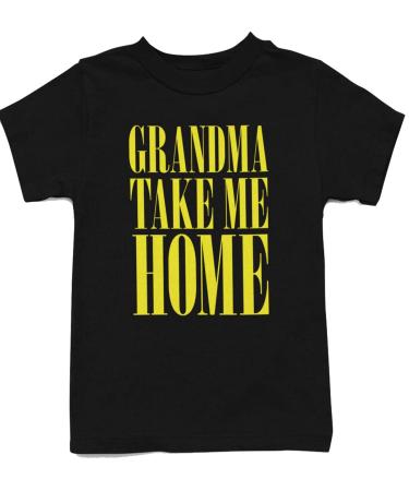 Baby Moo's Grandma Take Me Home Grunge Music Band Baby Toddler & Kids T-Shirt | Unisex Cool Rock Music Short Sleeve Top | Alternative Kids Gifts UK 2-3 Years Black