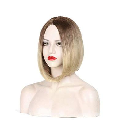 BGHJUE Gold Lace Front Bob Wig - 30cm Human Hair Wig for Women - International Shipping Available - Buy Online on GoSupps.com