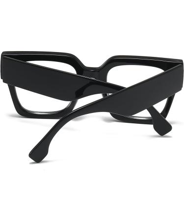 NIDOVIX Oversized Blue Light Glasses for Men & Women | Retro Thick Frame Eyeglasses - 50mm Fashionable Computer Glasses - Buy Online on GoSupps.com