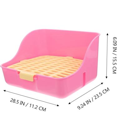 VANZACK Box Rabbit Toilet Pet Toilet Little Pig Pee Toilet Pet Drawer Potty Rabbit Potty Pet Supply Pet Pee Toilet Bunny Toilet Pet Potty Bunny Potty Pet Litter Tray Pet Training Corner 28.5X23.5X15.5CM Pink - Buy Online on GoSupps.com