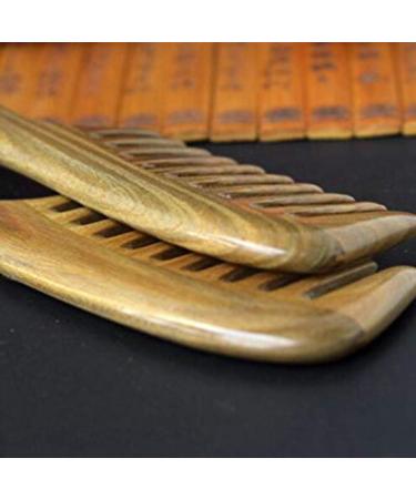 MABSSI Wide Tooth Natural Sandalwood Hair Comb- No Static Wooden Detangling Comb with Smooth Handle for Thick Curly Wavy Hair - Buy Online on GoSupps.com