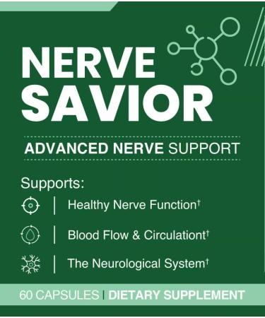 Nerve Savior Health Supplement 60 Capsules Genuine Nerve Savior