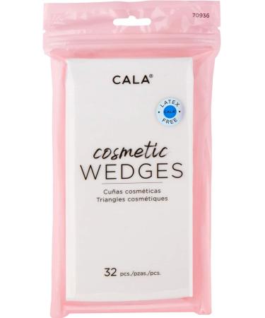 Cala 32 Pcs Makeup Wedges Sponges Non Latex Oil Resistant for All Skin Types # 70987 32 Count (Pack of 1)