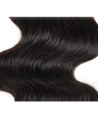Mila Real Hair Lace Closure - 4x4 Free Part Body Wave Brazilian Virgin Remy Hair - Natural Black 20/50cm - Buy Online on GoSupps.com