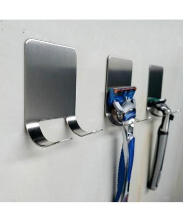 Buy BaoKuan Stainless Steel Razor Rack - Self-Adhesive Double Hooks Waterproof Holder for Bathroom Kitchen Closet & Office - International Shipping Available. - Buy Online on GoSupps.com
