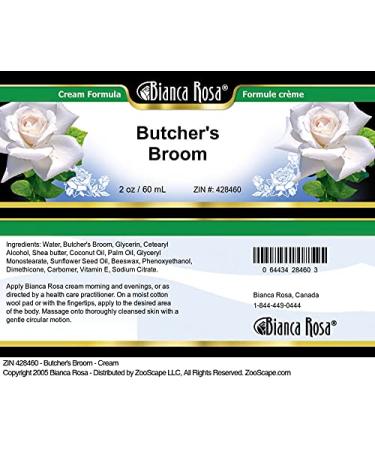 Buy Butcher's Broom Cream 2 oz - Herbal Relief for Veins & Swelling | International Shipping Available - Buy Online on GoSupps.com